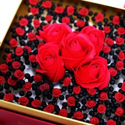 Box fleur en ambre
