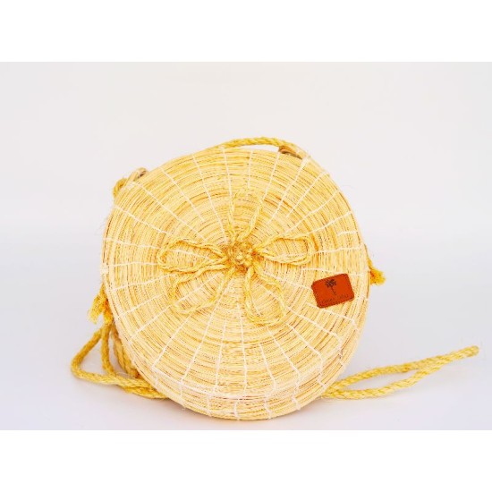 Sac en saaf avec fleur décorative