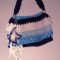 Sac bleu en crochet avec motif étoile de mer