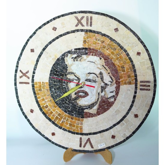 Horloge Marilyn en mosaïque