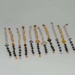 Bracelet noir en ambre artisanal