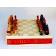 Jeu d’échecs en poterie artisanale