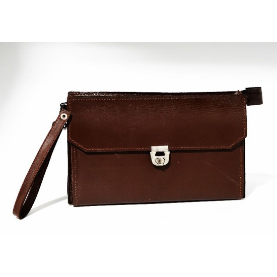 Pochette homme en cuir