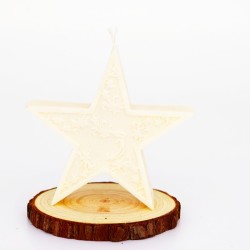 Bougie étoile avec support en bois