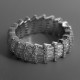Bague en Argent 925 Entièrement Sertie de Zircons
