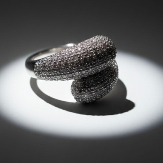 Bague Élégance en Argent 925 Sertie de Zircons