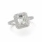 Bague Rectangulaire en Argent 925 Sertie de Zircons